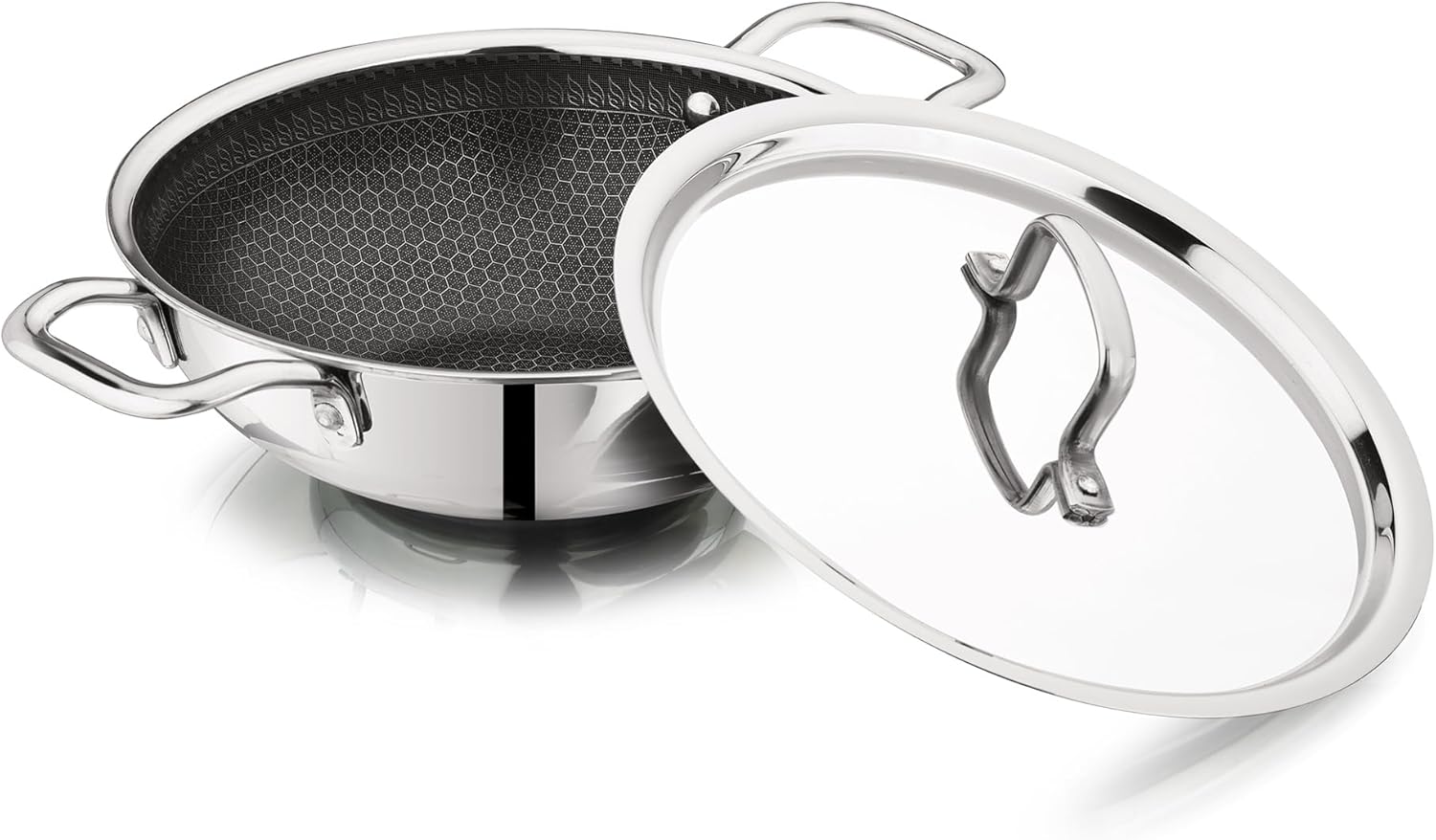 Vinod Nutri-Tech Triply Nonstick Kadahi 28cm