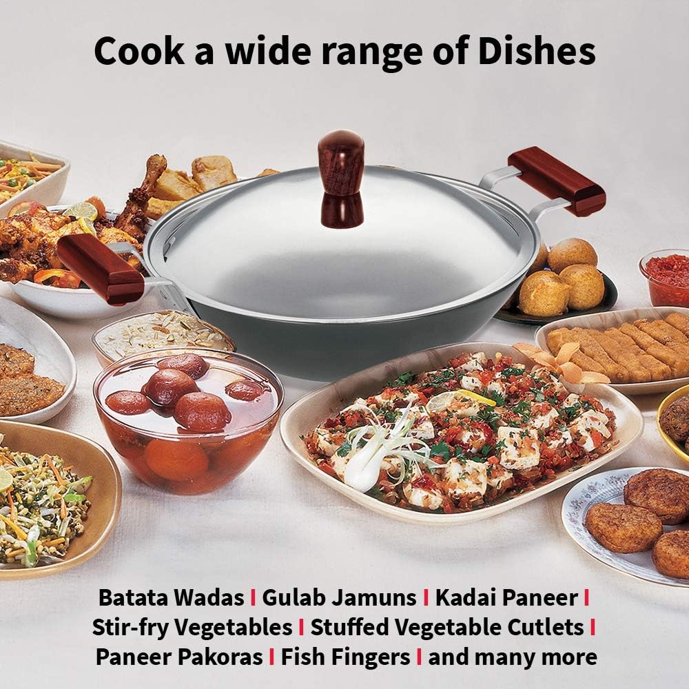 Hawkins Futura Induction Compatible Hard Anodised Aluminium Deep Fry Pan, 2.5 Litre Capacity