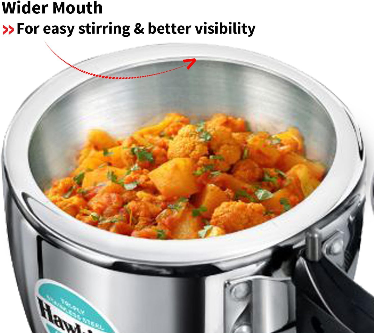 Hawkins 2.5 Litre Triply Stainless Steel Pressure Cooker, Inner Lid Cooker, Silver (HSST25)