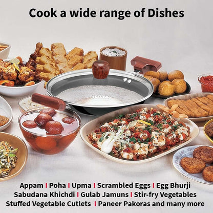 Hawkins Futura Non Stick Appa Chatty with Glass Lid