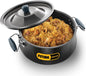 Hawkins Futura 12 Litre BigBoy Biryani Handi, Non Stick Pot with Hard Anodised Lid, Sauce Pan for Cooking and Serving Biriyani, Black (NBH12) Aluminium