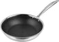 Vinod Platinum Triply Stainless Steel X FRYPAN 20 cm(Induction Friendly)