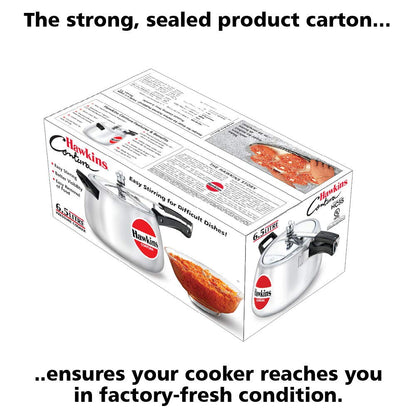 Hawkins Contura Aluminium Inner Lid Pressure Cooker, 6.5 Litre, Silver (HC65)