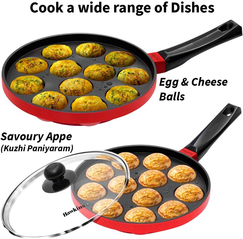 Hawkins Futura Non Stick Appe Pan with Glass Lid, 22 cm Size NAPE22G