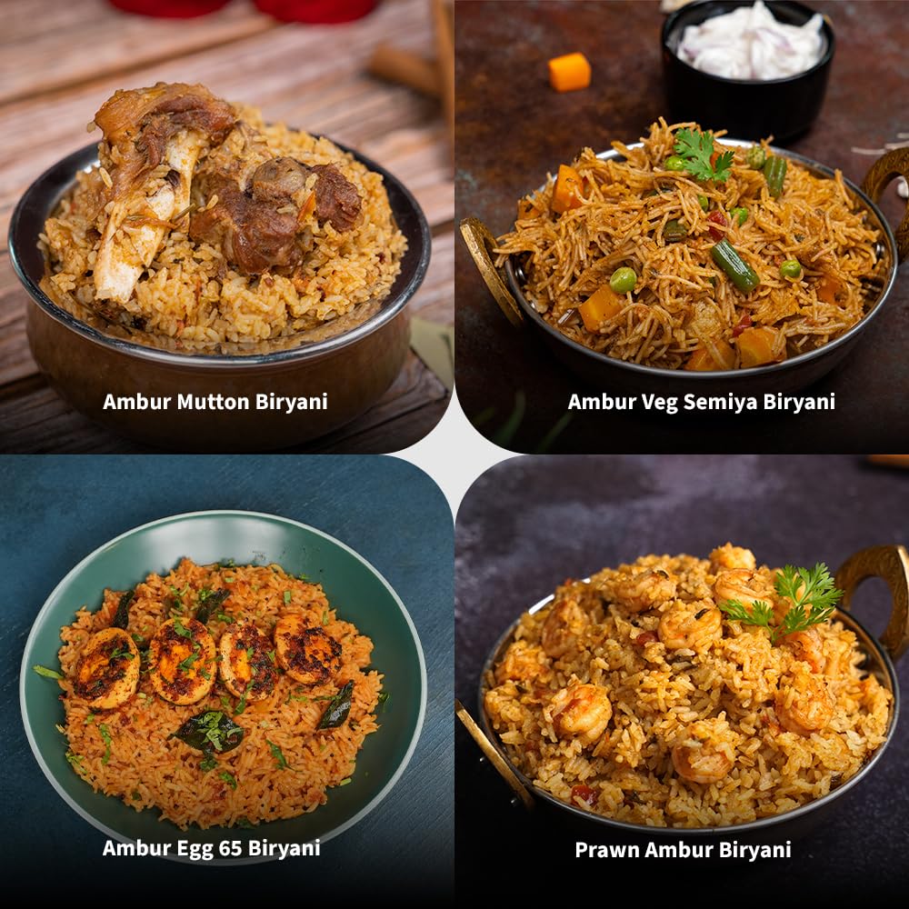 Cookd Ambur Biryani Paste 255g (Serves 3 People) | Ready to Cook Authentic Paste & Seasoning Oil | Zero Added Preservatives & Flavours | Enjoy with Chicken Biryani (Pack of 1)