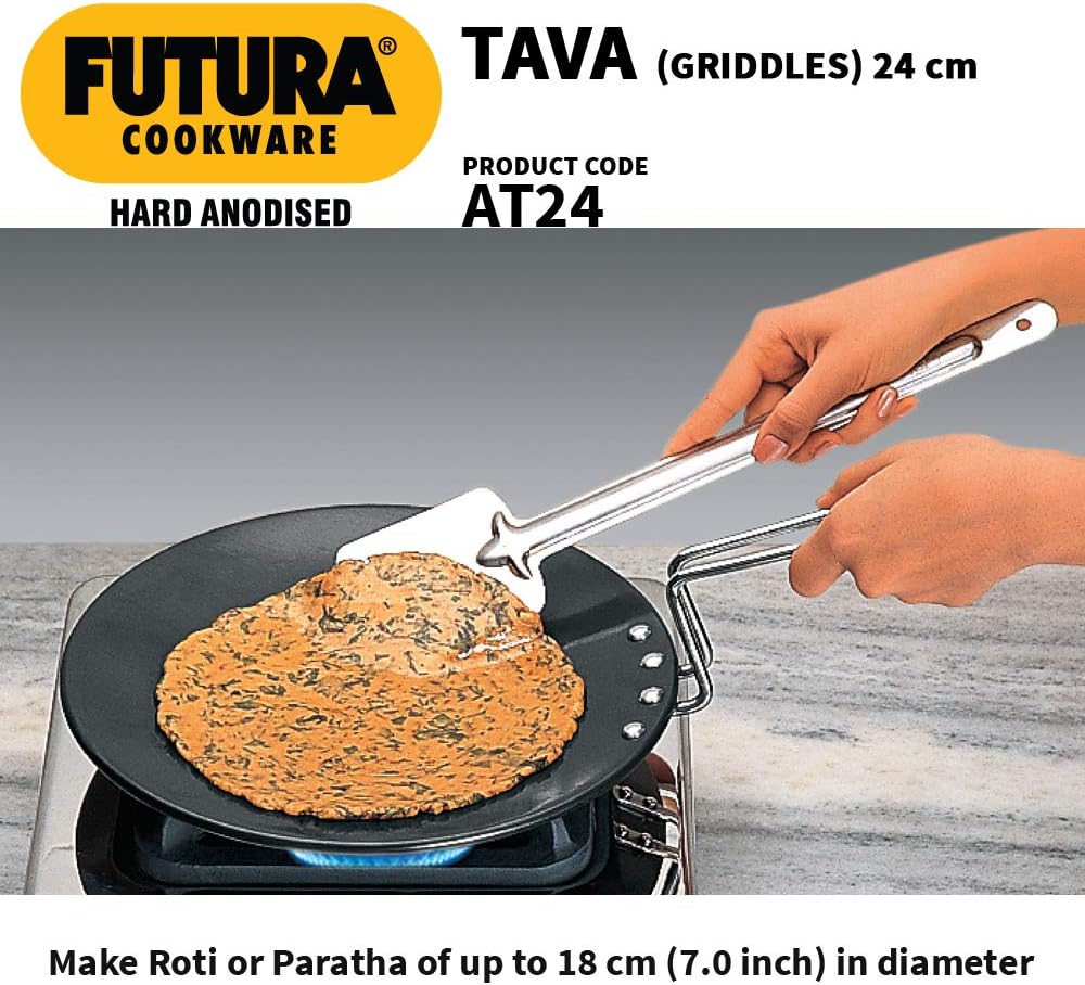Hawkins-Futura Hard Anodized Concave Griddle Tava, 9.5-Inch Diameter