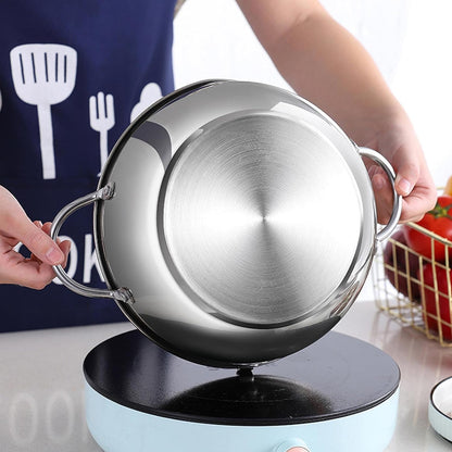 Deep Fryer Pot, 28cm Janpanse Style Tempura Frying Pot with Thermometer, Lid and Oil Drip Drainer Rack, Stainless Steel Non Stick Mini Deep Fryer for French Fries Chicken Wings