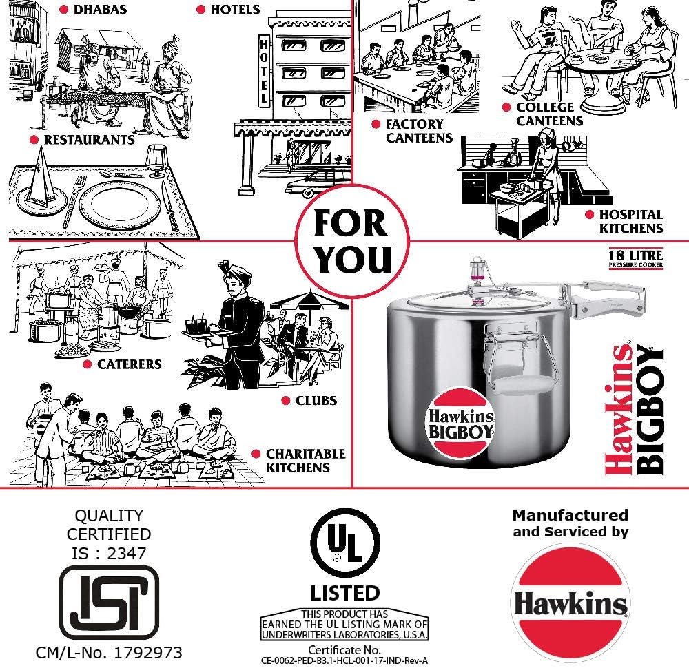 Hawkins Big Boy Pressure Cooker 18L