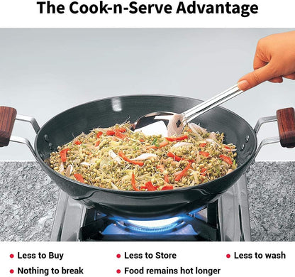 Hawkins Futura Hard Anodised Deep Fry Pan, 30 cm Diameter