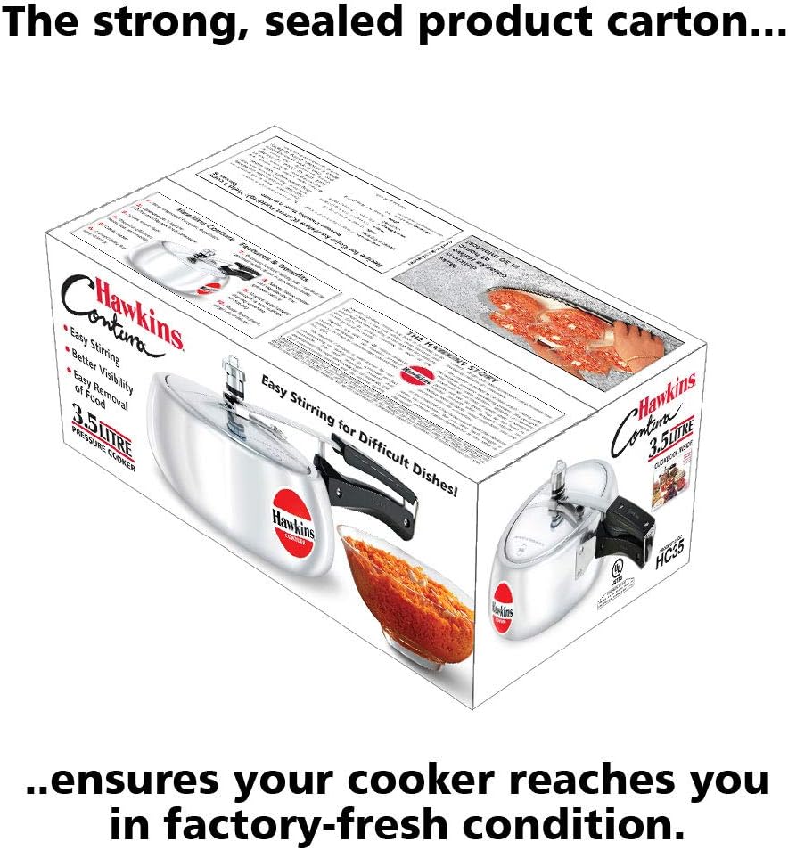 Hawkins Contura Pressure Cooker, 2 Litre Capacity