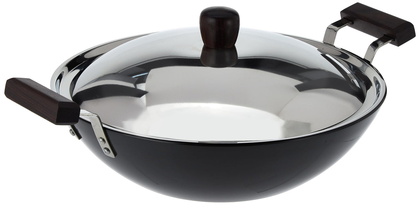 Hawkins Futura Induction Compatible Hard Anodised Aluminium Deep Fry Pan, 2.5 Litre Capacity