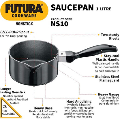 Hawkins Non-Stick Saucepan 1L , 3L NS10 NS30
