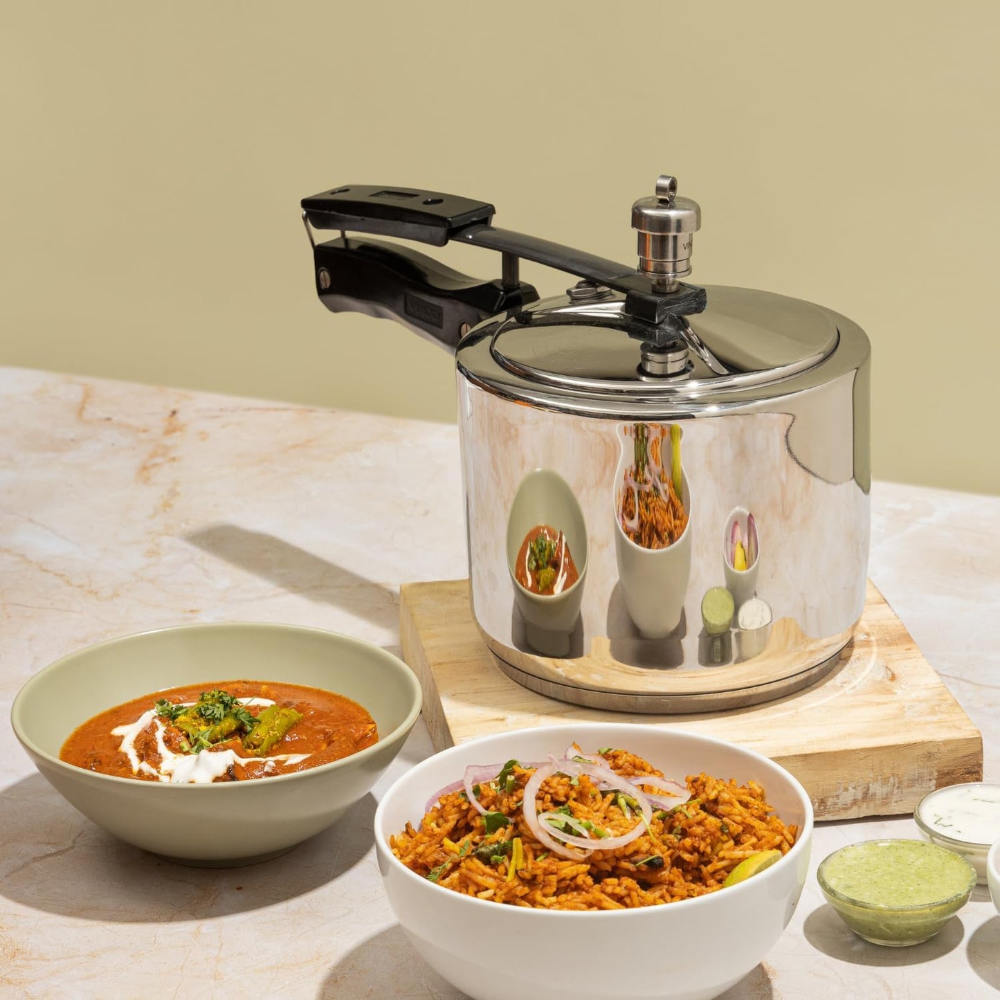 VINOD Inner Lid Stainless Steel Pressure Cooker 2L , 3L & 5L