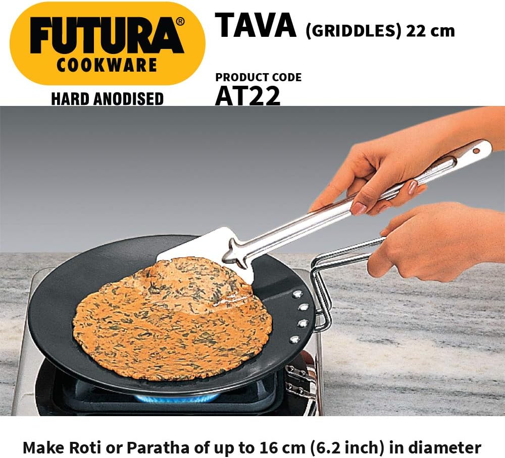 Hawkins Futura Hard Anodised Tawa, 22cm