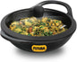 Hawkins Futura 2 Litre Cast Iron Kadhai Pan, Naturally Nonstick Cast Iron Kadai Pan with Glass Lid, Cast Iron Cookware for Kitchen, Black (CIK20G)