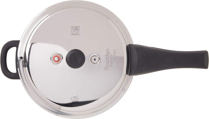 Prestige 5.5L Alpha Deluxe Induction Base Stainless Steel Pressure Cooker, 5.5-Liter