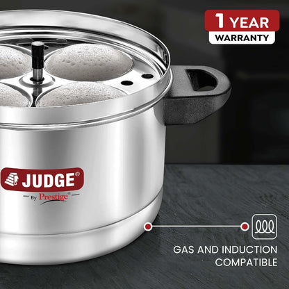 Judge by Prestige Stainless Steel Idli Cooker with 4 Plates,1 Liters