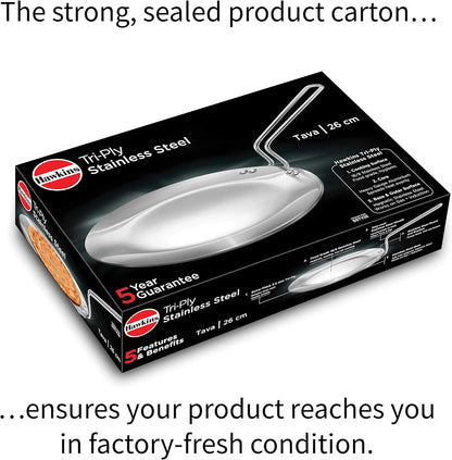 Hawkins Tri-Ply Stainless Steel Tava, 26 cm Diameter