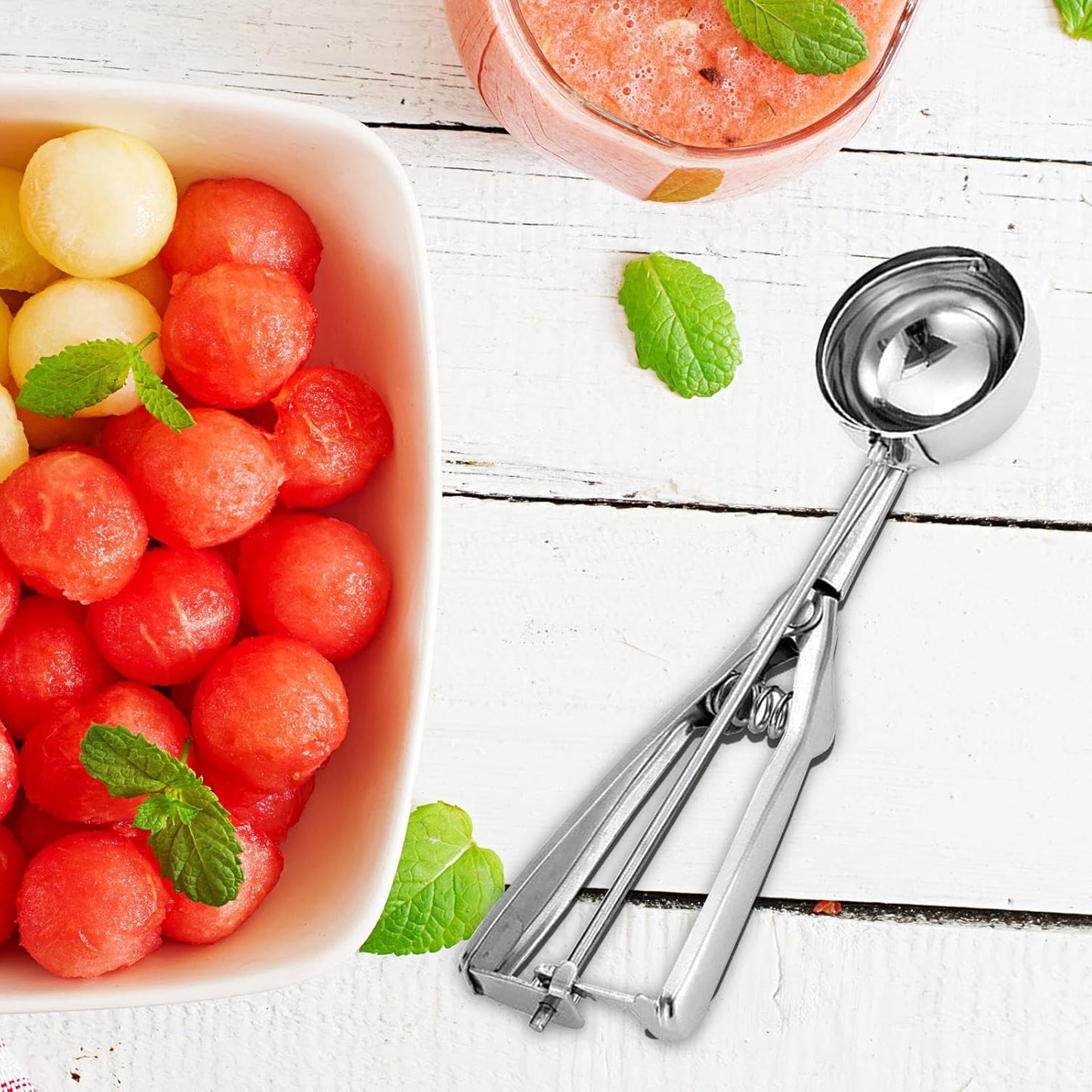 Stainless Steel Premium Ice Cream Scoop Set for Home and Kitchen, 6cm