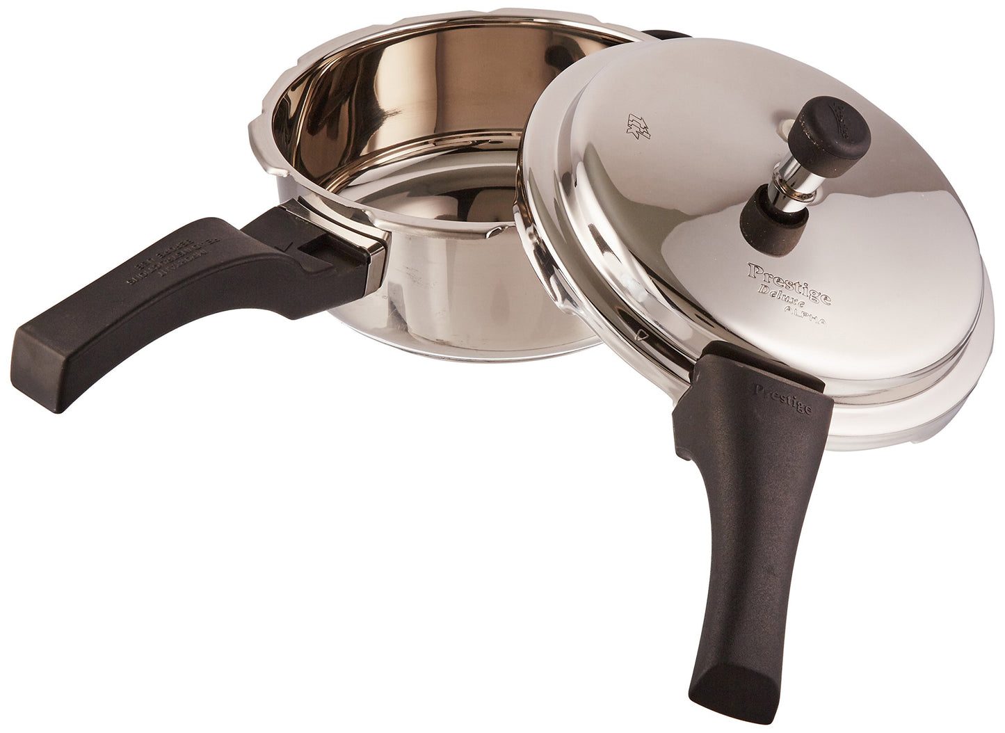 Prestige 5.5L Alpha Deluxe Induction Base Stainless Steel Pressure Cooker, 5.5-Liter