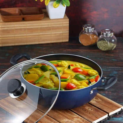 VINOD Non Stick Deep Kadahi 22cm, 24cm , 26 cm