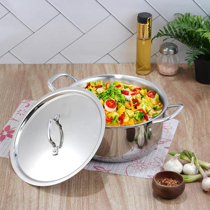 VINOD SMART TRIPLY CASSEROLE WITH LID 22 CM
