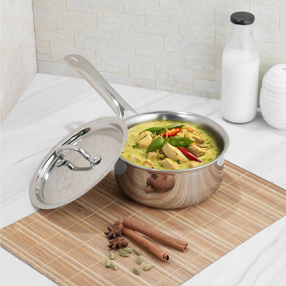 VINOD SMART TRIPLY SAUCEPAN WITH LID 14 CM