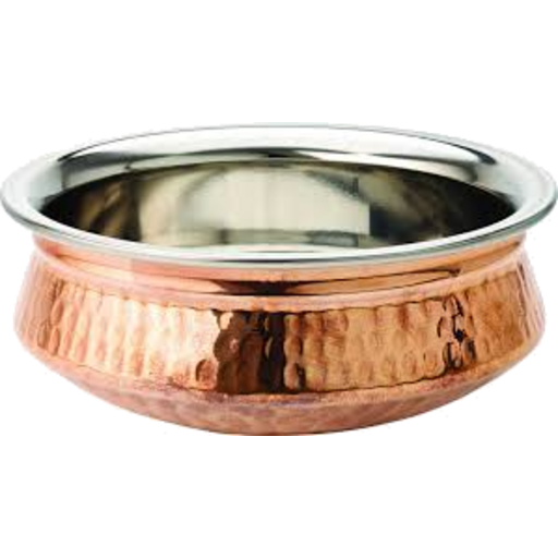 Double Wall Copper Base Handi Dish, 10.5cm,13cm,15cm,17cm,20cm,24 cm