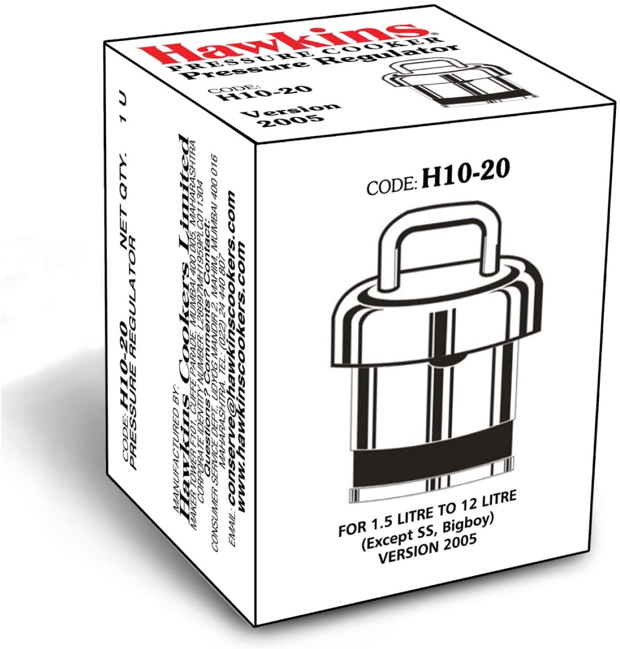 Hawkins P.Cooker Vent Weight 2-12L