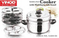 VINOD Stainless Steel 4 Tier Idli Cooker