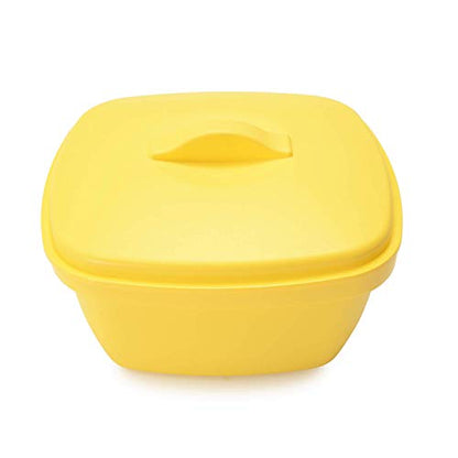 Oliveware Microwave Plastic Dhokla Idly Maker, Vegetable Steamer And Rice Cooker Set, Yellow