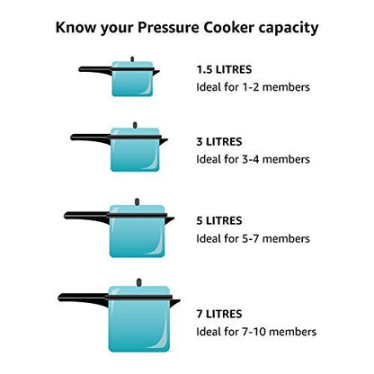 Prestige Deluxe Alpha 6.5 PRESSURE COOKER, 6.5 Liter, SILVER