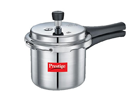Prestige Popular Hard Anodized Aluminium Pressure Cooker, 2 litres, White
