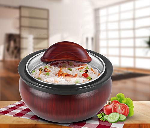 Milton Clarion 2000 Stainless Steel Casserole, 1780 ml, Sun Wood
