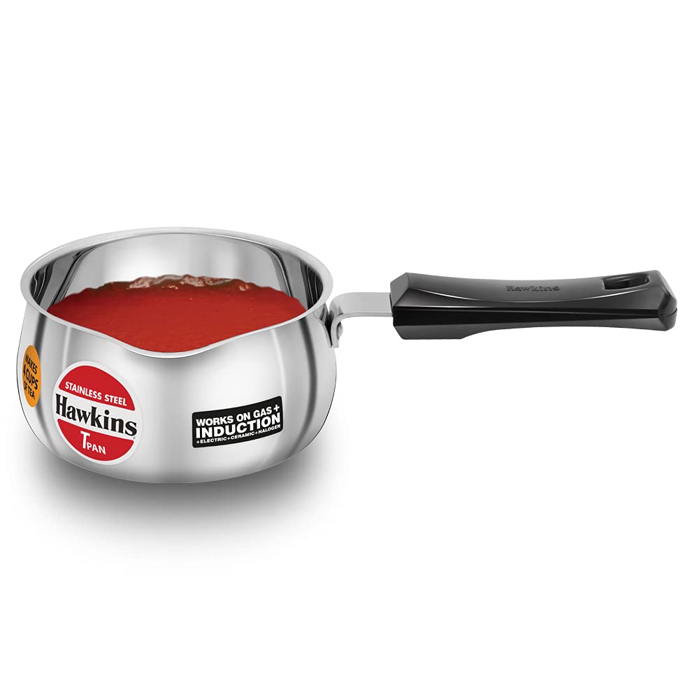 Hawkins Stainless Steel Tea Pan Tpan 1 Litre Without Lid SST10