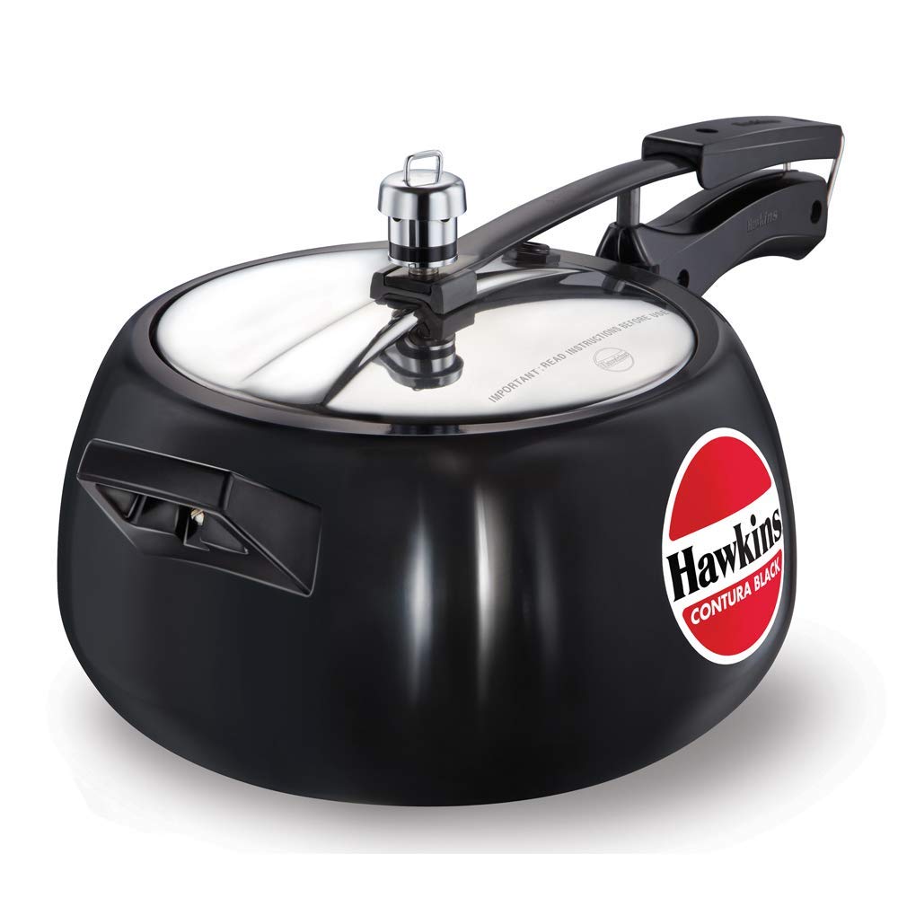Hawkins Contura Hard Anodized Pressure Cooker 5 Litres - Black - CB50