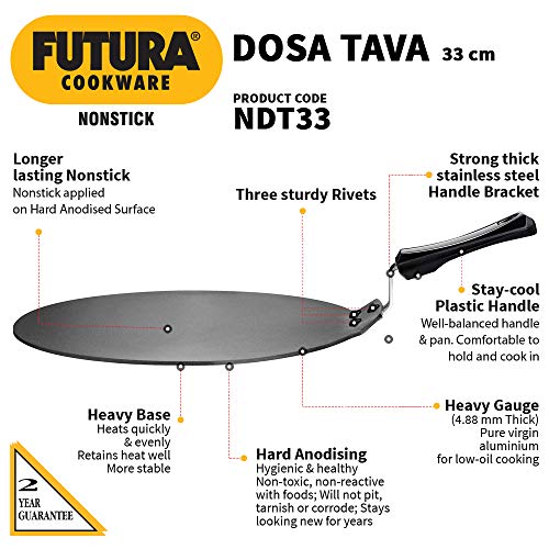 Hawkins Futura Nonstick Dosa Tava NDT28 NDT30