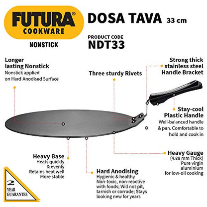 Hawkins Futura Nonstick Dosa Tava NDT28 NDT30
