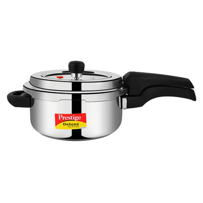 Prestige Deluxe Alpha Stainless Steel PRESSURE COOKER, 3 Liter, Silver