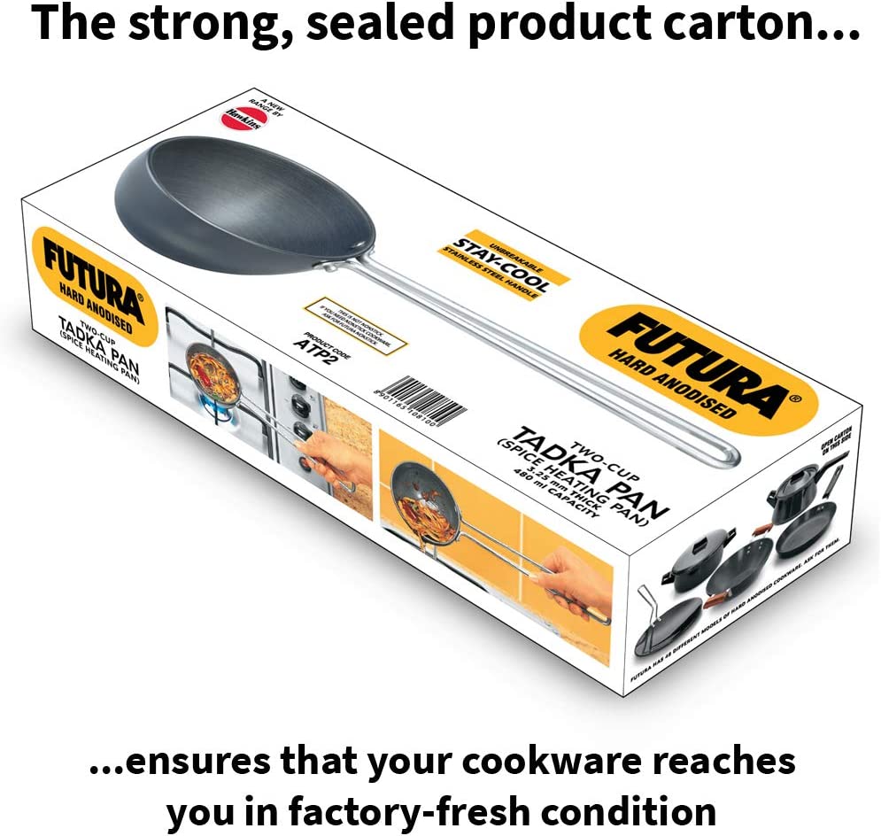 Futura Anodised Heating Pan, 4.72 in, Black