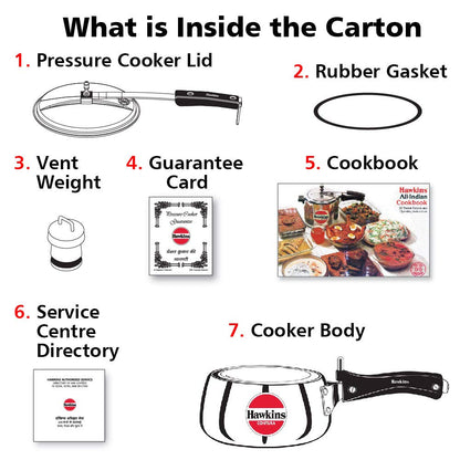 Hawkins HC15 Contura 1.5-Liter Pressure Cooker, Small, Aluminum