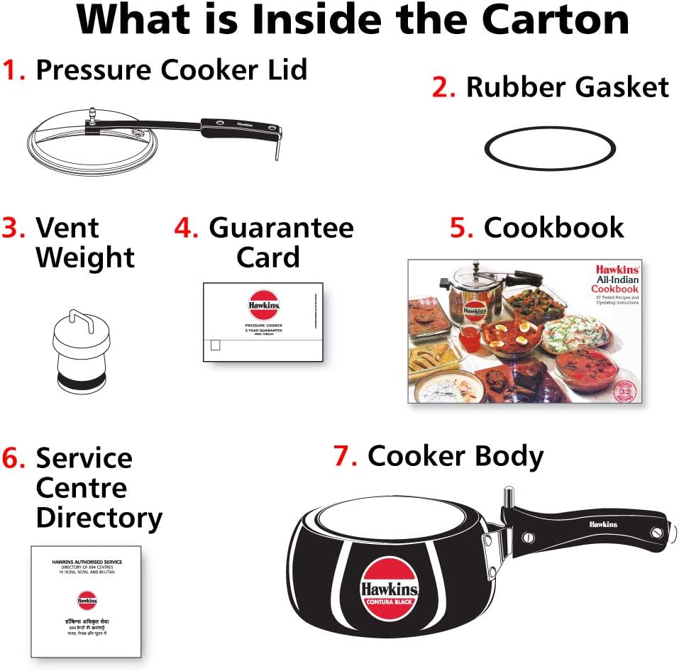 Hawkins Contura Hard Anodised Pressure Cooker 2 Litres - Black - CB20