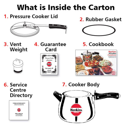 Hawkins Contura Pressure Cooker, 4 Litre Capacity - HC40
