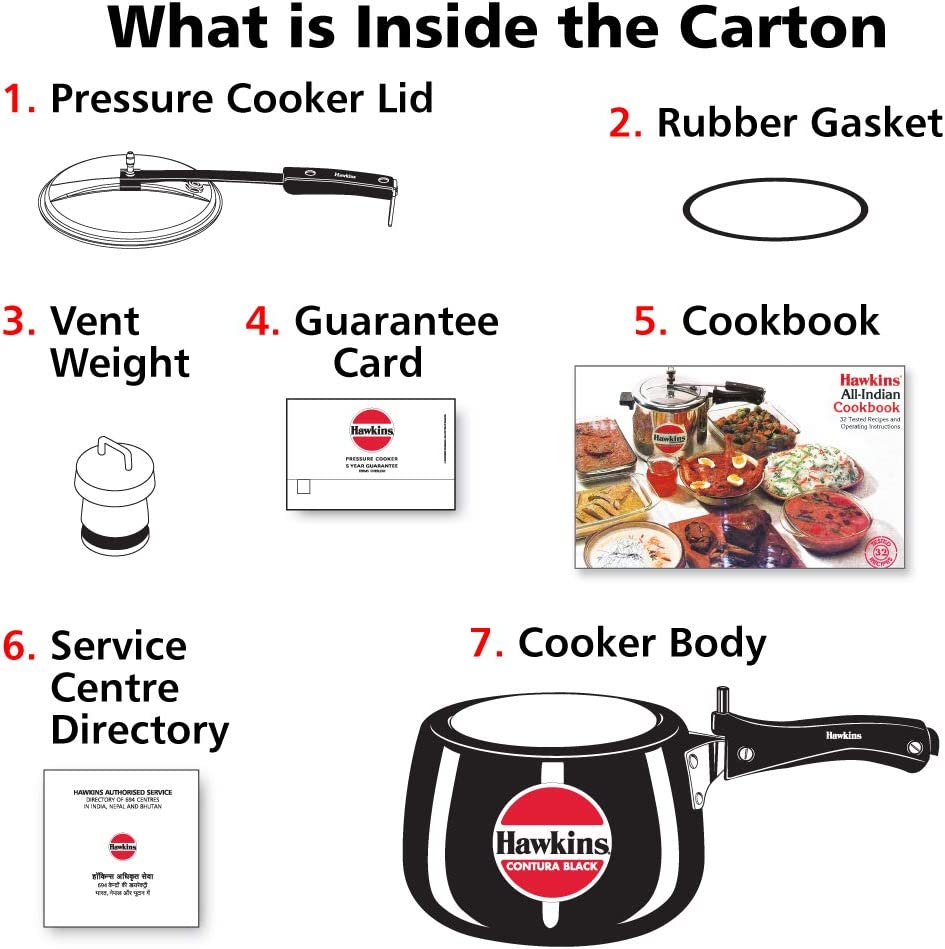Hawkins Contura Hard Anodized Pressure Cooker 3 Litres - Black - CB30