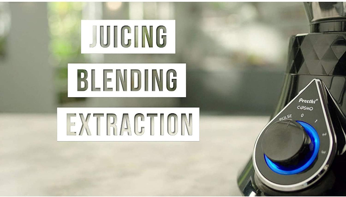 Preethi Cosmo Mixer Grinder, 750 Watts, Black