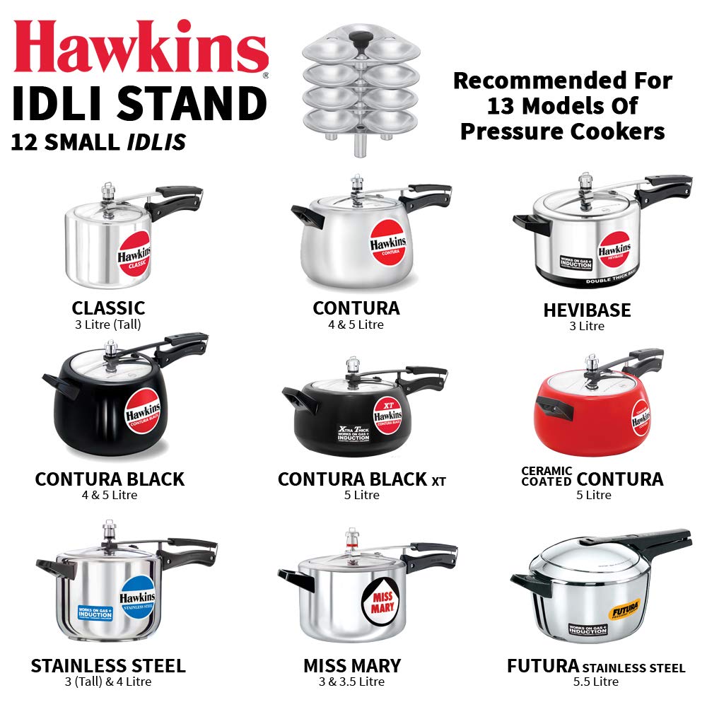 Hawkins 12 Idli Set for 3.0 Litre Pressure Cooker