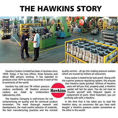 Hawkins Stainless Steel Pressure Cooker 2 Litres - Silver - Induction Compatible - HSS20
