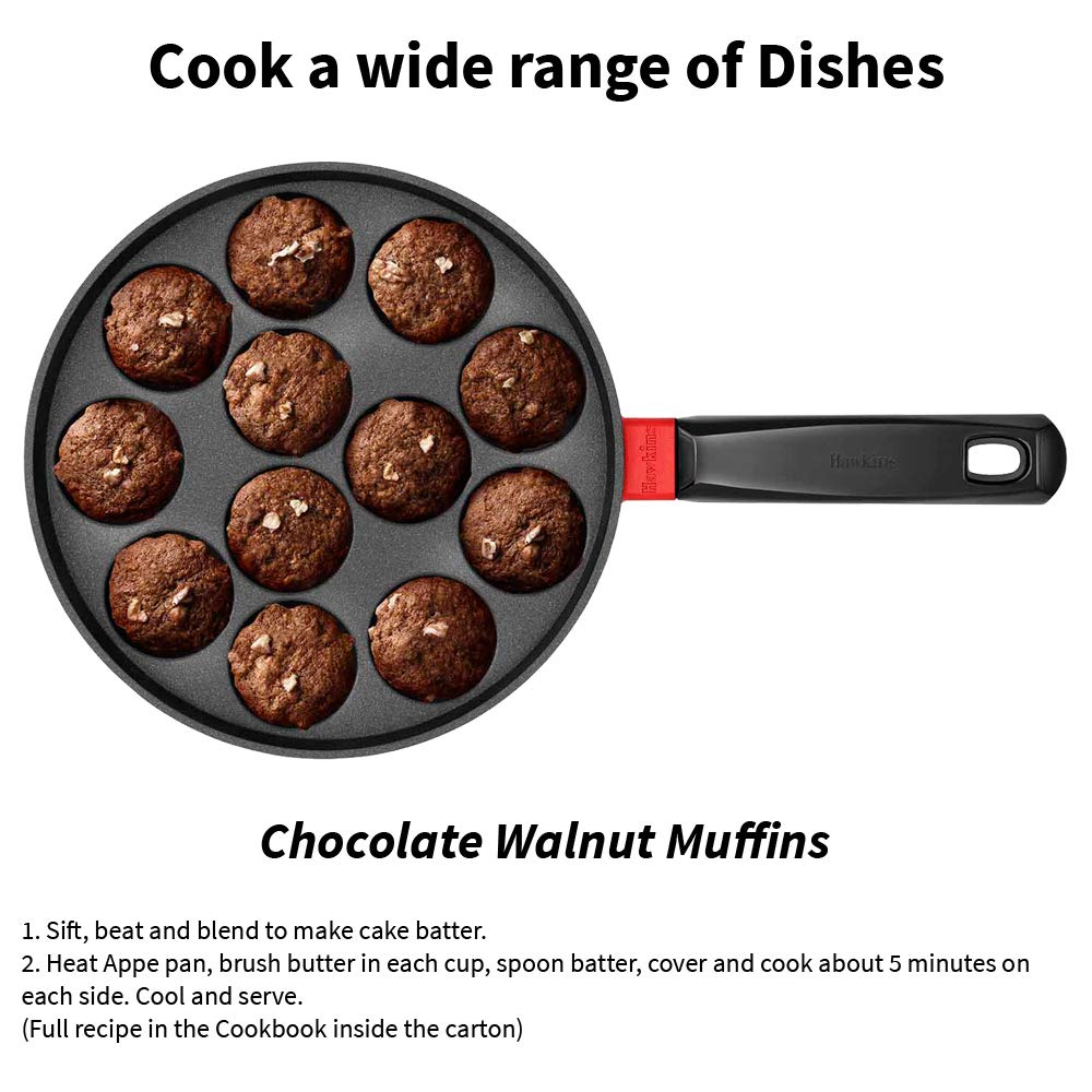 Hawkins Futura Non Stick Appe Pan with Glass Lid, 22 cm Size NAPE22G