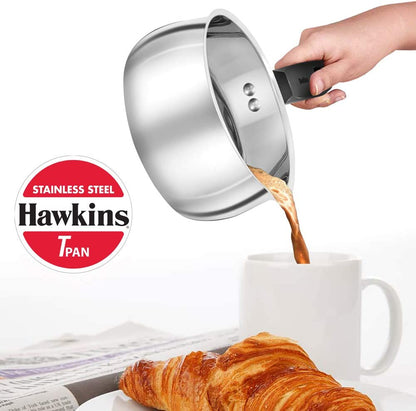 Hawkins Stainless Steel Tea Pan Tpan 1 Litre Without Lid SST10