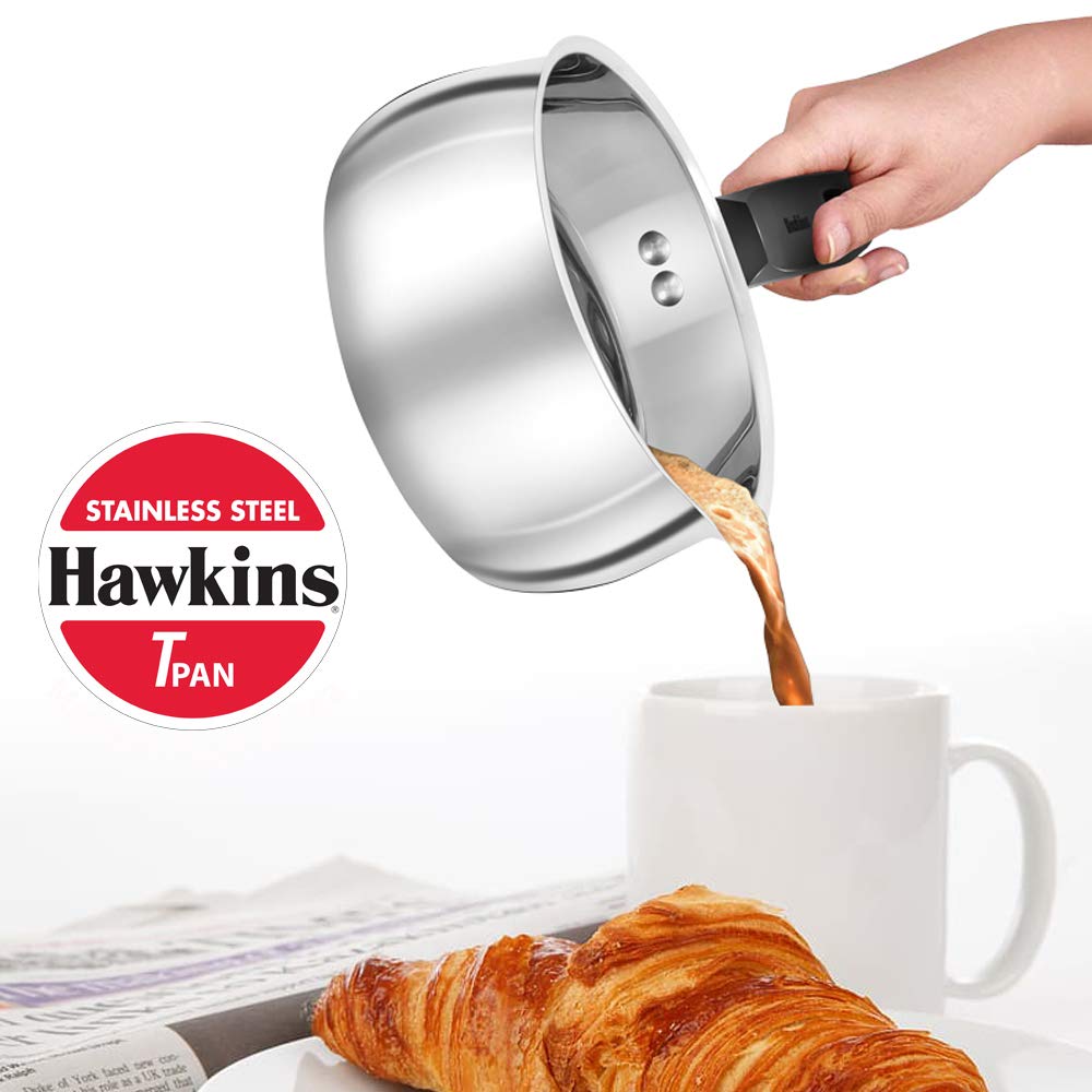 Hawkins Stainless Steel Tea Pan Tpan 1 Litre Without Lid SST10